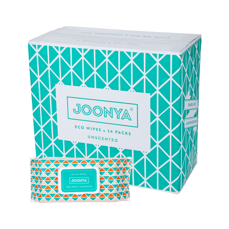 Carton of Joonya 24 wipes pack